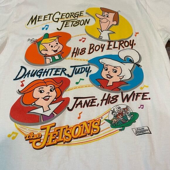 VINTAGE Jetson’s T-Shirt White Rare - Picture 3 of 4